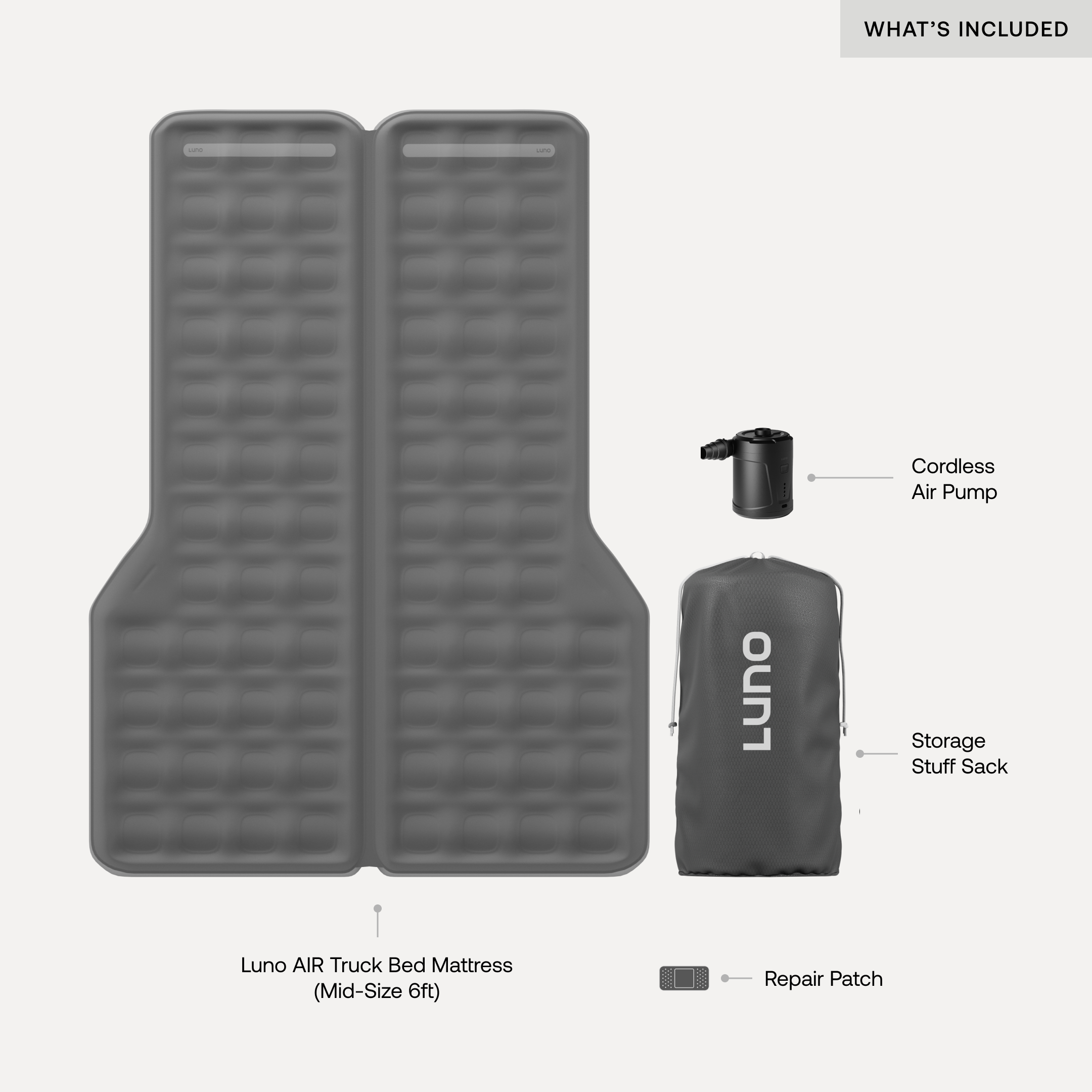 AIR Truck Bed Mattress for Small/Medium Trucks