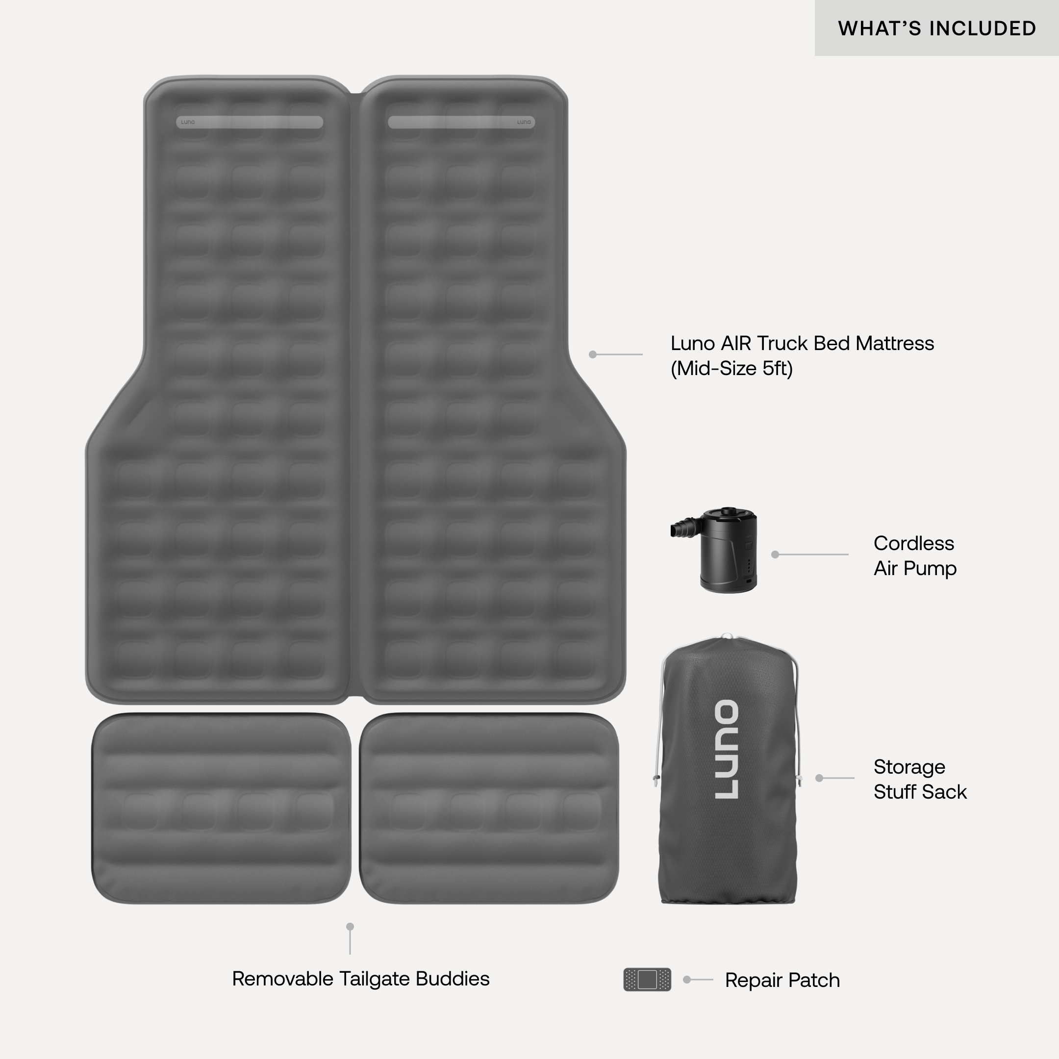 AIR Truck Bed Mattress for Small/Medium Trucks