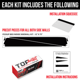 TOProtect DIY Vinyl Overlay Kit for Tesla Cybertruck Cargo Bed | Inner Sidewall Protection with Bed Liner Look - 0
