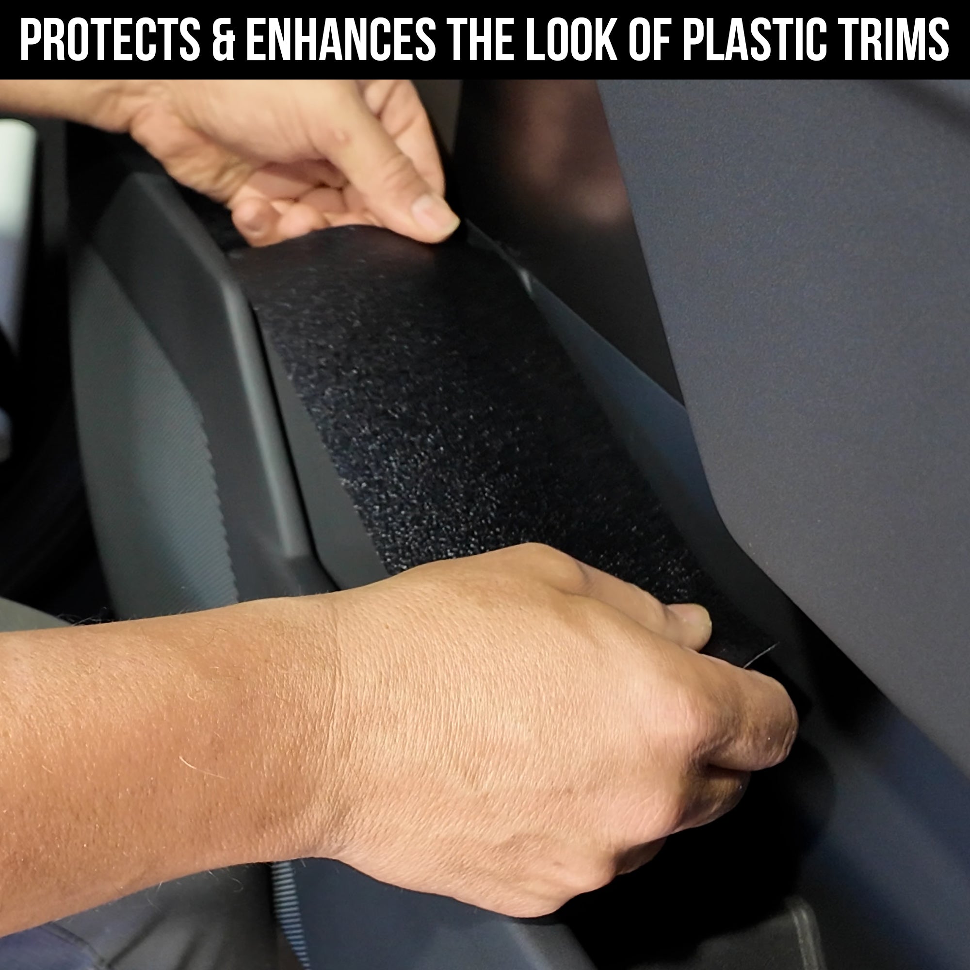 TOProtect DIY Vinyl Overlay Kit for Tesla Cybertruck Front Door Pockets | Bed Liner Look & Scratch Protection