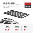 Yakima 60 by 54 Inch LockNLoad 3 Bar System Heavy Duty Roof Rack Platform, Black-3