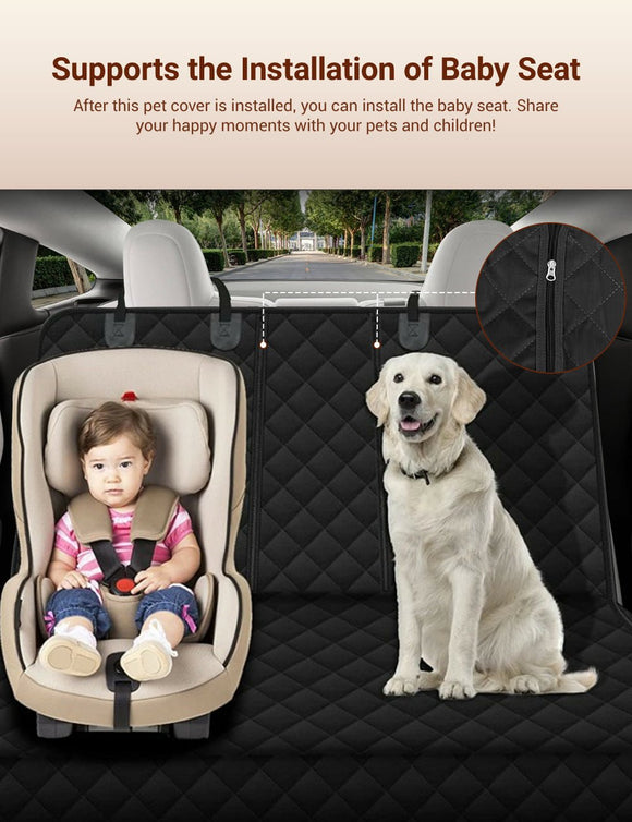 Dog Seat Cover With Double Zipper for Model 3/Y/S/X/Cybertruck