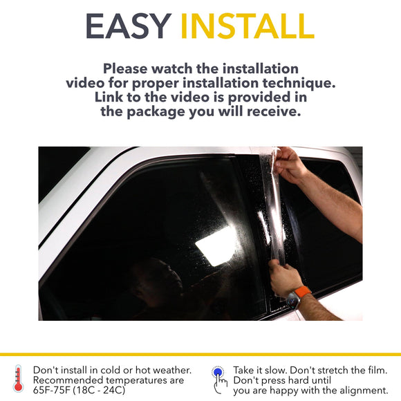 B Pillars Clear Protection Film (PPF) for Ford F-150 Lightning