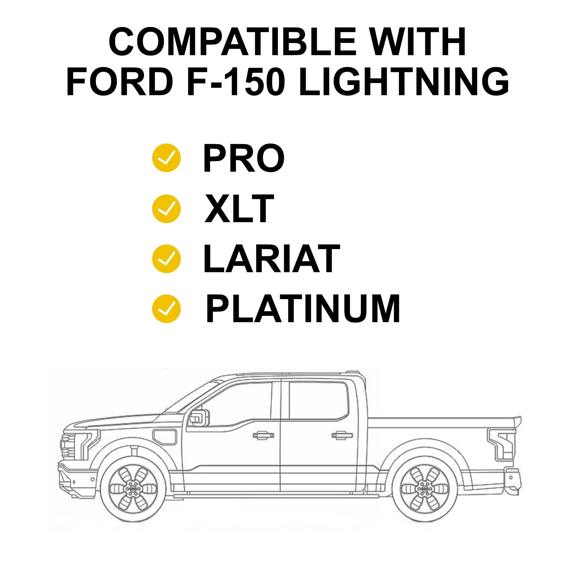 B Pillars Clear Protection Film (PPF) for Ford F-150 Lightning