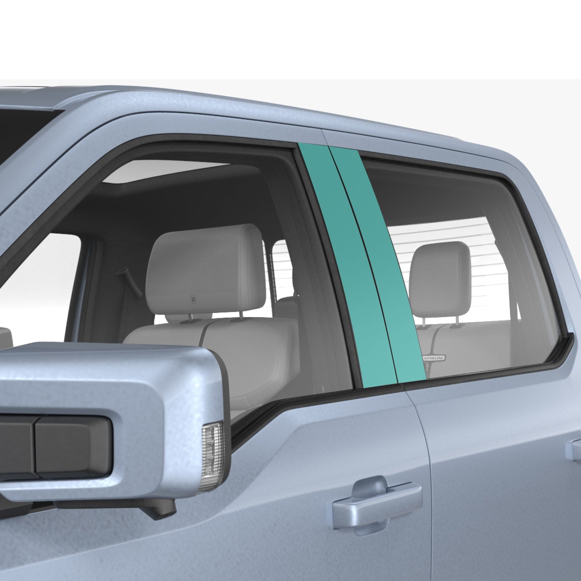 B Pillars Clear Protection Film (PPF) for Ford F-150 Lightning