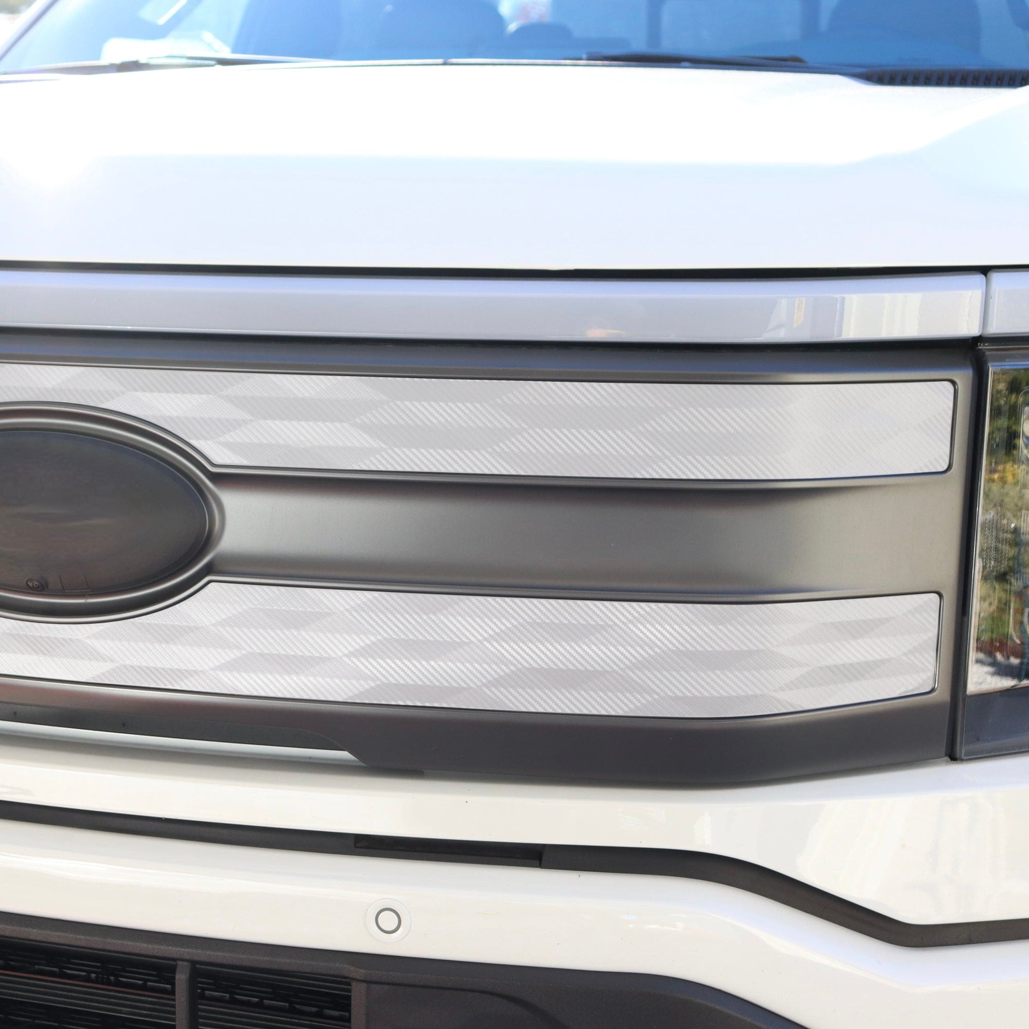 Buy white-carbon-fiber Grille Strips for Ford F-150 Lightning