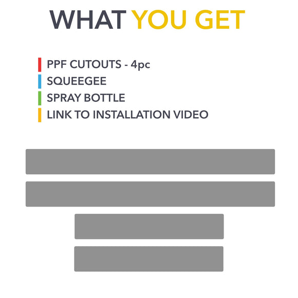 Door Entry Paint Protection Film (PPF) for Ford F-150 Lightning