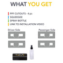 Door Handles Area Clear Protection Film (PPF) for Ford F-150 Lightning-2