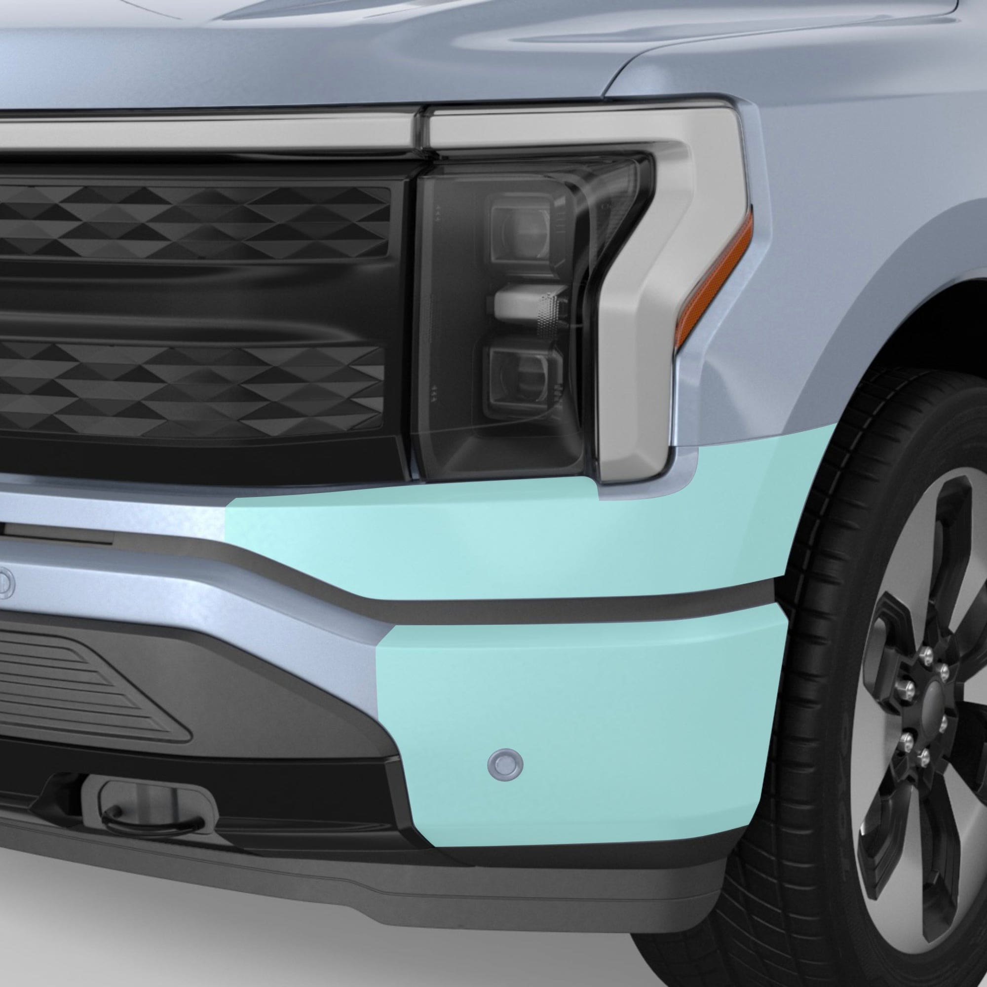 Front Bumper Sides Clear Protection Film (PPF) for Ford F-150 Lightning