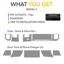 Interior Wrap for Ford F-150 Lightning - includes Dash, Door Trims and Phone Charger Lid-2