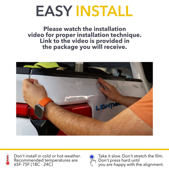 Truck Bed Side Strips Clear Protection Film (PPF) for Ford F-150 Lightning