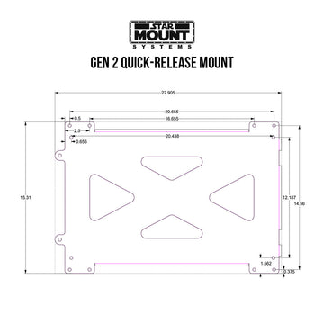 Extra bottom base plate Rectangle Quick Release Mount - 0