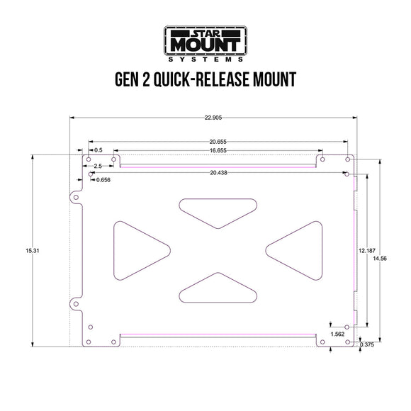Quick Release Mount for Gen 2 Star-Mount