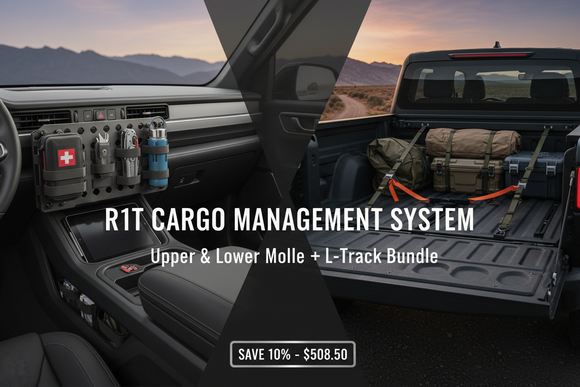 Cargo Net For Rivian R1t R1T Cargo Management System - Upper & Lower Molle + L-Track Bundle ...