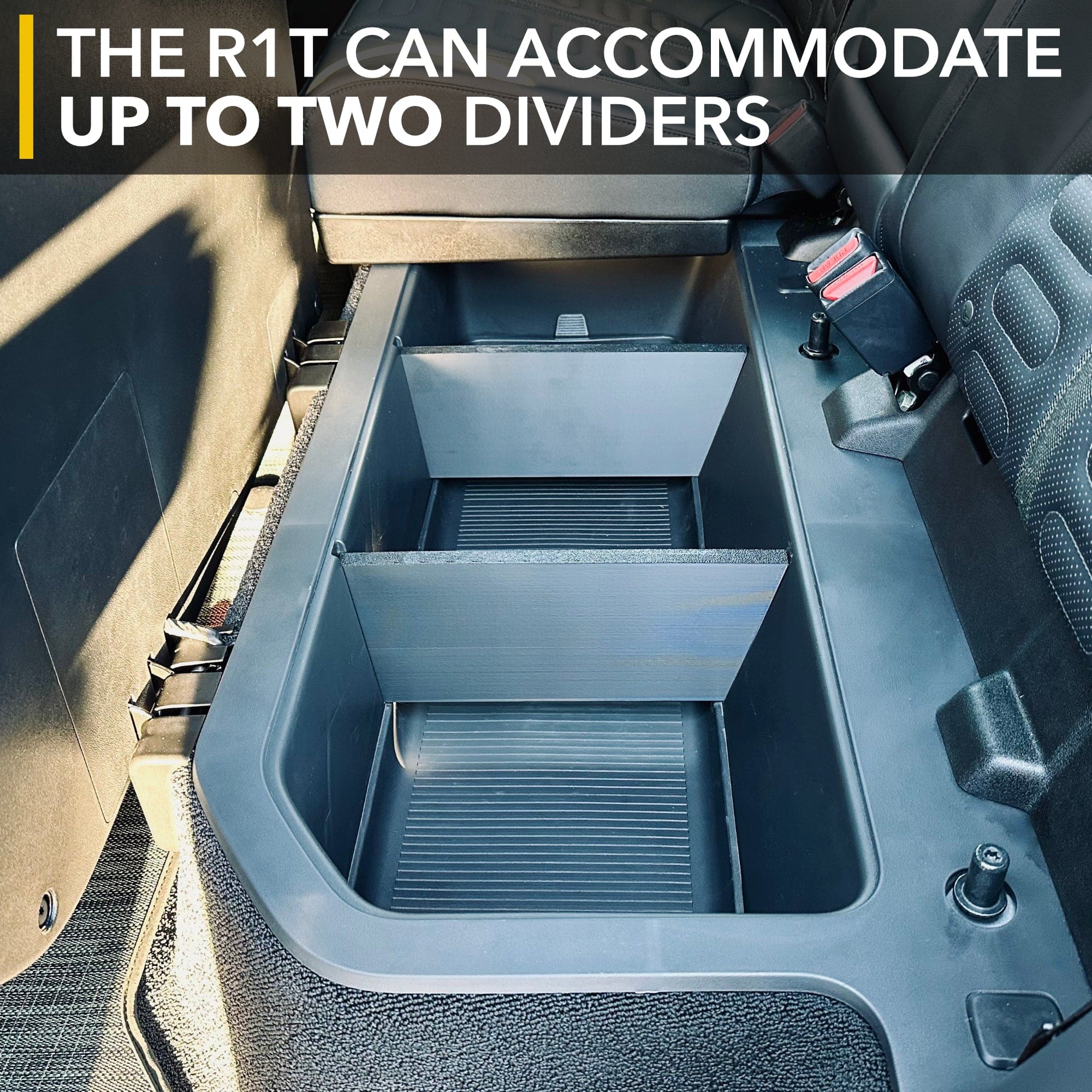 Rear Seats Under-Storage Divider for Rivian R1T - 0