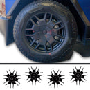 Tesla Cybertruck Wheels 5D Carbon Fiber Center Caps & Spokes Vinyl Fascia Overlay Kit | TOProtect-3