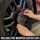 Tesla Cybertruck Wheels 5D Carbon Fiber Center Caps & Spokes Vinyl Fascia Overlay Kit | TOProtect-4