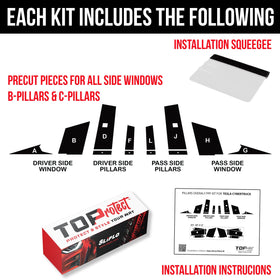 TOProtect 5D Carbon Fiber High-Gloss Wrap for Tesla Cybertruck B-Pillars & C-Pillars - 0