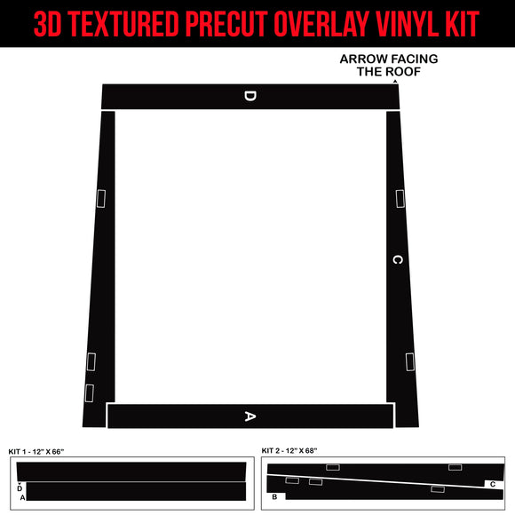 TOProtect DIY Vinyl Overlay Kit for Tesla Cybertruck Cargo Bed Surround