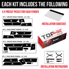 Tesla Cybertruck Fender Flares DIY Vinyl Fascia Overlay Film Protection Kit - Bed Liner Spray Look | TOProtect - 0