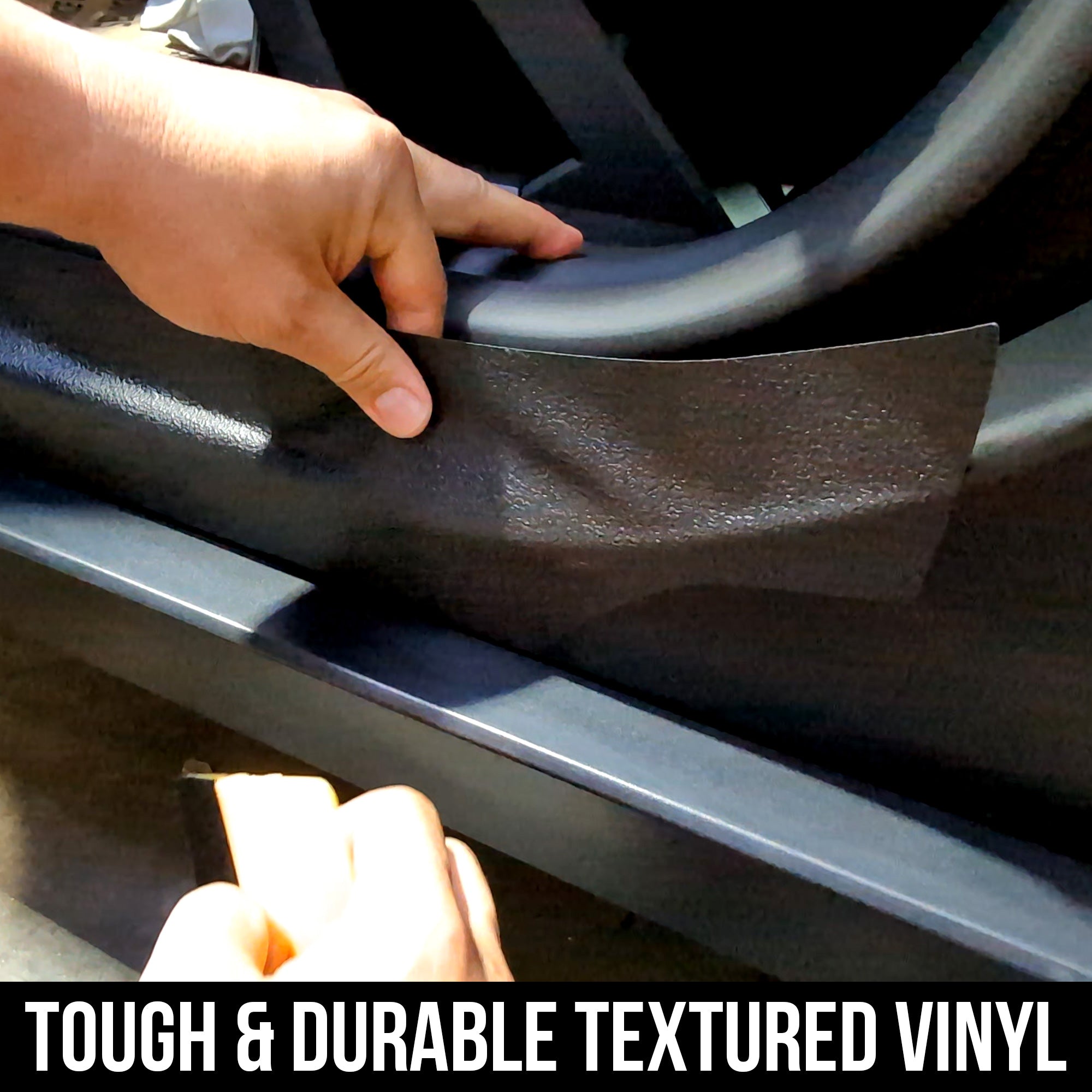 Tesla Cybertruck Door Sill Jamb DIY Vinyl Overlay Film Protection Guard Kit - Bed Liner Spray Look | TOProtect