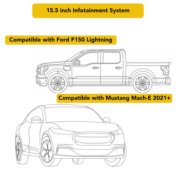 Screen Protector for Ford F-150 Lightning (Lariat & Platinum) and Mustang Mach-E (9H Hardness PET)