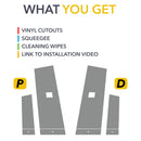 B & C Pillars & Door Buttons Vinyl Wrap for Tesla Cybertruck - Carbon Fiber Film Decal-4