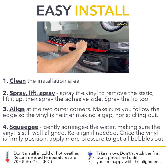 Front Lip Vinyl Cover for Rivian R1T/R1S