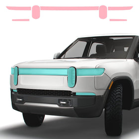 Headlights Clear PPF / Smoke Tint | for Rivian R1T & R1S 2021-2026 - Smokey Headlamp Covers