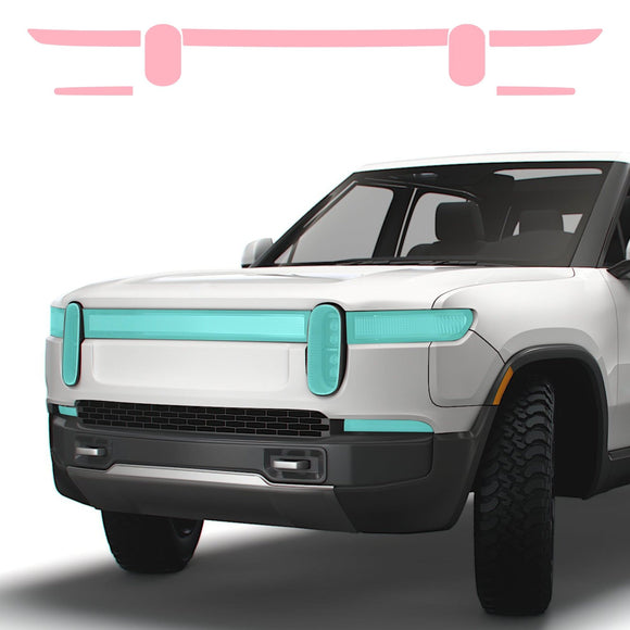 Headlights Clear PPF / Smoke Tint | for Rivian R1T & R1S 2021-2026 - Smokey Headlamp Covers
