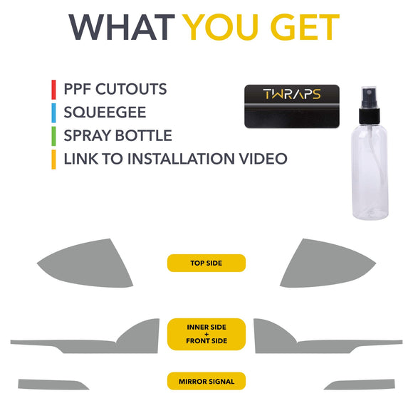 Mirrors Clear Protection Film (PPF) for Rivian R1T / R1S