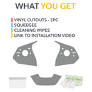 Steering Wheel Vinyl Wrap for Tesla Cybertruck - Carbon Fiber-2