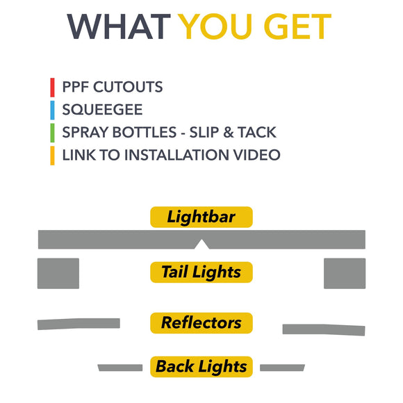 Tail Lights Clear PPF Shield for Tesla Cybertruck, Taillamp Cover