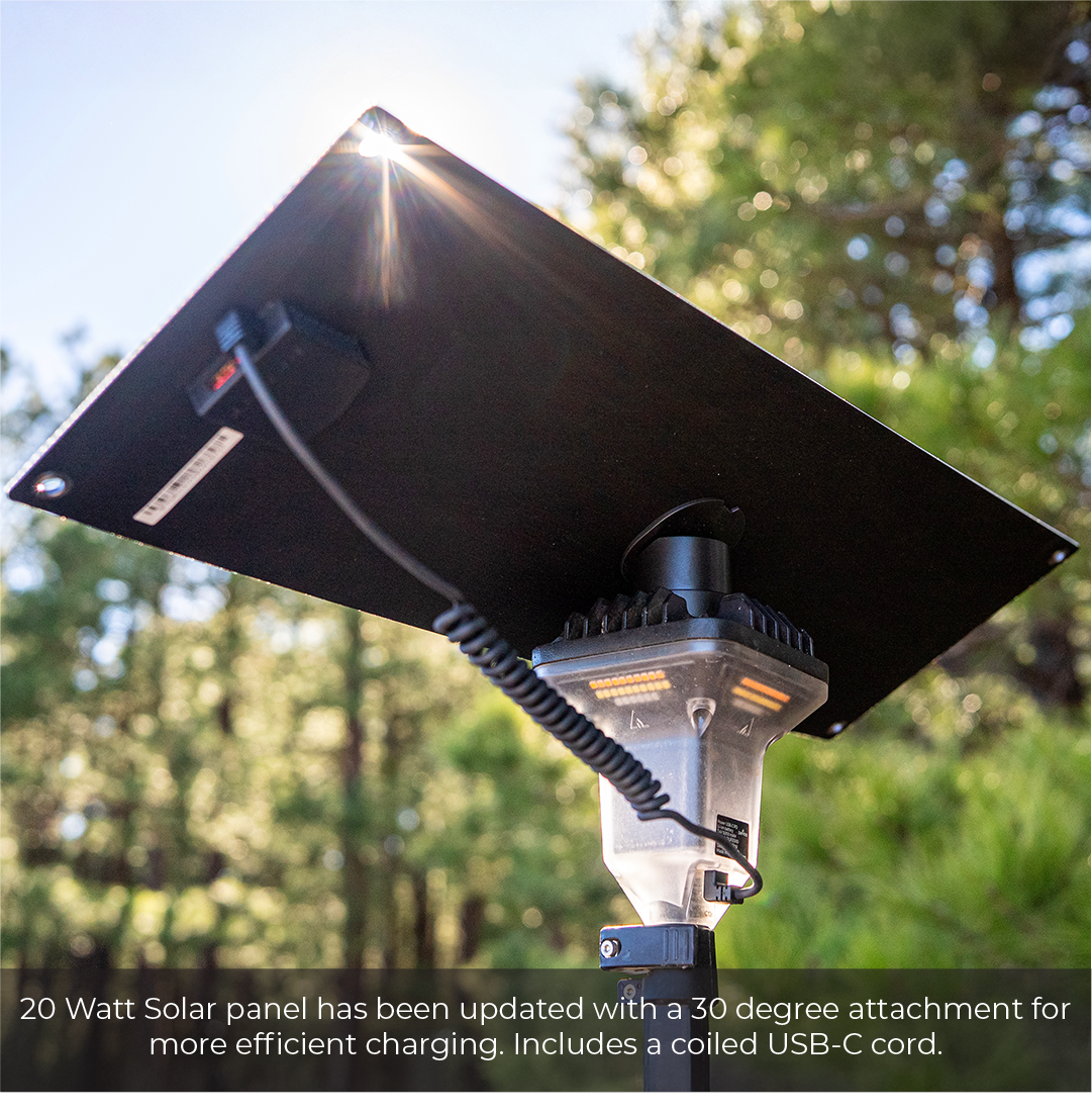 20 Watt Portable Solar Panel w/ LightRanger Receiver - 0
