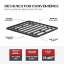 Yakima 76 by 65 Inch LockNLoad 3 Bar System Heavy Duty Roof Rack Platform, Black-2