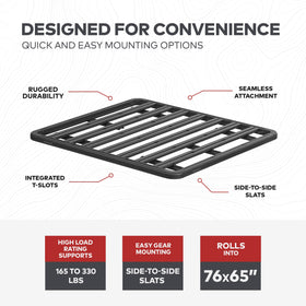 Yakima 76 by 65 Inch LockNLoad 3 Bar System Heavy Duty Roof Rack Platform, Black - 0