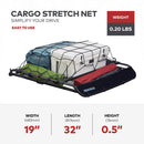 Yakima 32 x 19 Inch Cargo Stretch Net for MOD HomeBase Unit or Toppers, Black-3