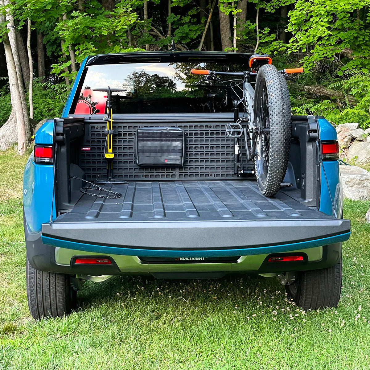 BuiltRight Industries Bedside Rack System for Rivian R1T: Cab Wall MOLLE Kit