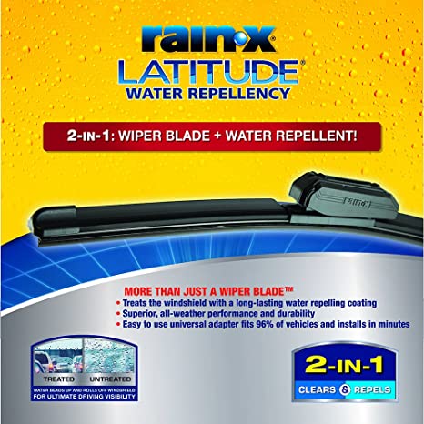 Rain-X Latitude Wiper Blade with Water Repellency 18in