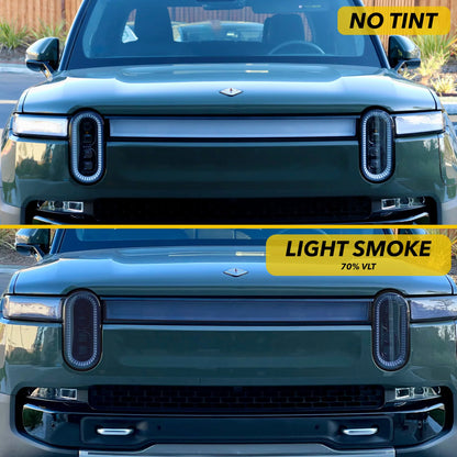 Tinted Headlight Protection Film (PPF) for Rivian R1T and R1S