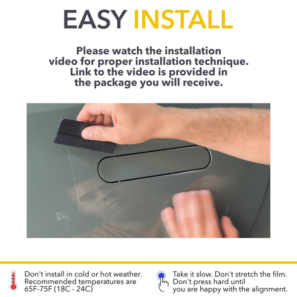 Door Handle Clear Protection Film (PPF) for Rivian R1T and R1S